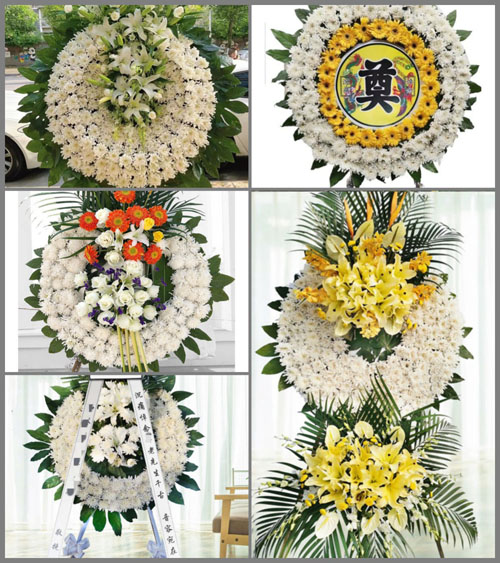 四川成都崇州市白头镇天竺社区花圈速递